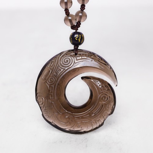Black Obsidian Strength Necklace Pendant