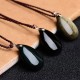 Gold Sheen Obsidian Water Drop Necklace Gold Sheen Obsidian Water Drop Necklace