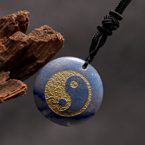 Amethyst Tiger Eye Green Aventurine Yin Yang Necklace Amethyst Tiger Eye Green Aventurine Yin Yang Necklace
