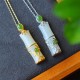 White Jade Cyan Jade Bamboo Protection Necklace White Jade Cyan Jade Bamboo Protection Necklace