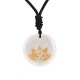OM Lotus Symbol Amethyst Tiger Eye Healing Necklace OM Lotus Symbol Amethyst Tiger Eye Healing Necklace
