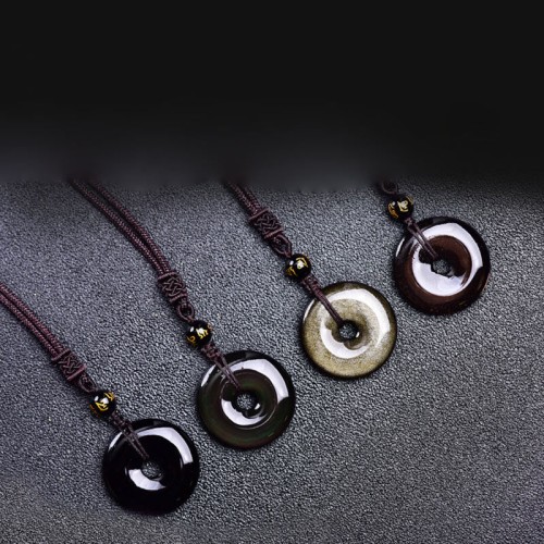Tibetan Obsidian Protection Necklace Tibetan Obsidian Protection Necklace