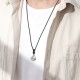 925 Silver Hetian Jade Prosperity Peace Necklace 925 Silver Hetian Jade Prosperity Peace Necklace