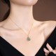 925 Sterling Silver Hetian Jade Cyan Jade Laughing Buddha Necklace Pendant 925 Sterling Silver Hetian Jade Cyan Jade Laughing Buddha Necklace Pendant