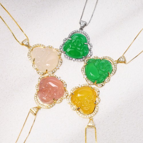 Good Luck Laughing Buddha Necklace Good Luck Laughing Buddha Necklace