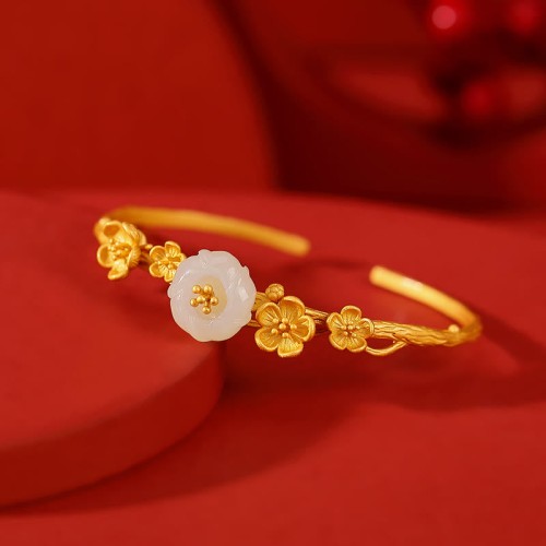 Hetian Jade Plum Blossom Luck Set Hetian Jade Plum Blossom Luck Set