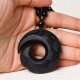 Black Obsidian Strength Necklace Pendant
