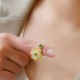 Four Leaf Clover Jade Prosperity Necklace Pendant