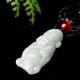 Jade God of Wealth Caishen Ingot Luck Pendant