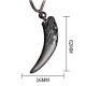 Black Obsidian Wolf Tooth Strength Necklace Pendant Black Obsidian Wolf Tooth Strength Necklace Pendant