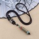Tibetan Om Mani Padme Hum Dzi Bead Necklace Pendant