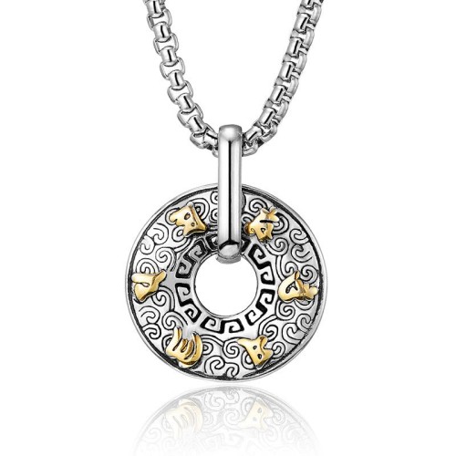 Tibetan Om Mani Padme Hum Peace Buckle Creativity Necklace Tibetan Om Mani Padme Hum Peace Buckle Creativity Necklace