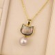 Natural Pearl Copper Cat Healing Necklace Set