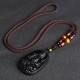 Black Obsidian Buddha Purification Necklace Black Obsidian Buddha Purification Necklace