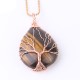 Natural Quartz Crystal Tree of Life Healing Necklace Pendant Natural Quartz Crystal Tree of Life Healing Necklace Pendant