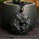 Black Obsidian Pixiu Bead Rope Strength Necklace Pendant Black Obsidian Pixiu Bead Rope Strength Necklace Pendant