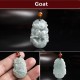 Natural Jade 12 Chinese Zodiac Success Necklace Pendant