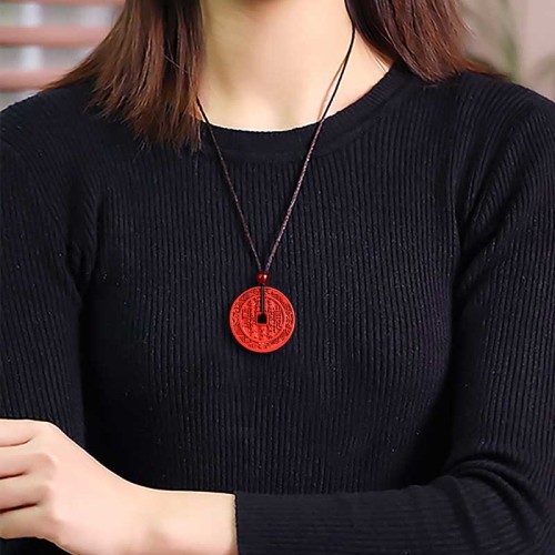 Cinnabar Mountain Ghost Bagua Blessing Necklace Pendant Cinnabar Mountain Ghost Bagua Blessing Necklace Pendant