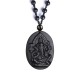 Obsidian Ganesh Elephant Wealth Necklace Pendant Obsidian Ganesh Elephant Wealth Necklace Pendant