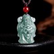 Green Jade God of Wealth Caishen Abundance Necklace Green Jade God of Wealth Caishen Abundance Necklace