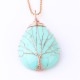 Natural Quartz Crystal Tree of Life Healing Necklace Pendant Natural Quartz Crystal Tree of Life Healing Necklace Pendant