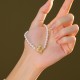 925 Silver Hetian Jade Orchid Clover Luck Necklace Set 925 Silver Hetian Jade Orchid Clover Luck Necklace Set