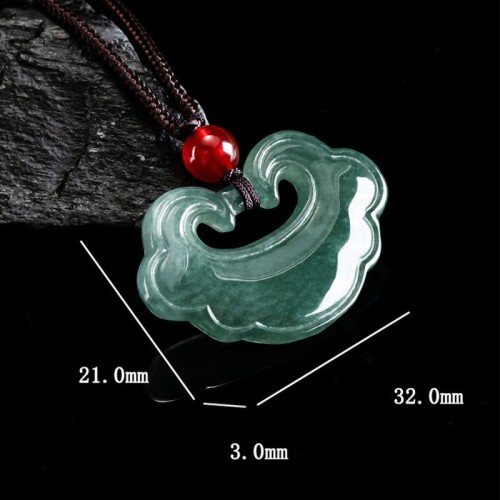Green Jade Chinese Lock Luck Necklace Pendant Green Jade Chinese Lock Luck Necklace Pendant