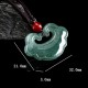 Green Jade Chinese Lock Luck Necklace Pendant Green Jade Chinese Lock Luck Necklace Pendant
