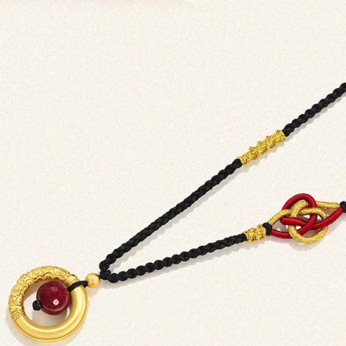 Tiger Eye Cinnabar Bead Protection Pendant