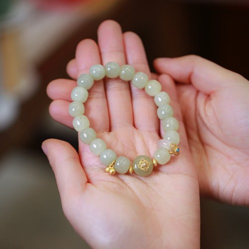 Hetian Jade Plated Gold Luck Set Hetian Jade Plated Gold Luck Set