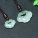 Tianshan Jade Golden Silk Abundance Necklace Pendant