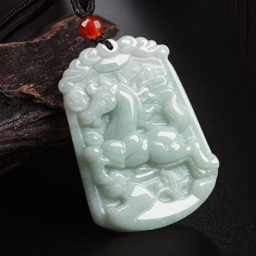 Natural Jade 12 Chinese Zodiac Abundance Amulet Necklace Natural Jade 12 Chinese Zodiac Abundance Amulet Necklace