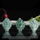 Green Jade Nine-Tailed Fox Luck Pendant