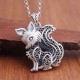 Tibetan Sterling Silver Fox Two-sided Blessing Necklace Tibetan Sterling Silver Fox Two-sided Blessing Necklace