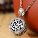 925 Sterling Silver Om Mani Padme Hum Lazurite Necklace