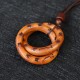Lightning Struck Jujube Wood Yin Yang Taoist Necklace