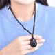 Rainbow Obsidian Nine-Tailed Fox Peace Necklace Pendant