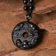 Black Obsidian Dragon Phoenix Luck Necklace