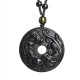 Black Obsidian Pixiu Bead Rope Strength Necklace Pendant Black Obsidian Pixiu Bead Rope Strength Necklace Pendant