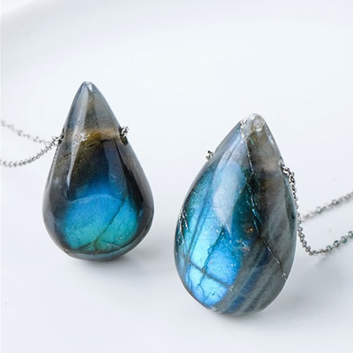 Labradorite Water Drop Healing Necklace Pendant Labradorite Water Drop Healing Necklace Pendant