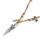 Tibetan Silver Dorje Vajra Lotus Strength Necklace Tibetan Silver Dorje Vajra Lotus Strength Necklace