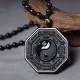 Black Obsidian Stone Yin Yang Necklace Pendant Black Obsidian Stone Yin Yang Necklace Pendant