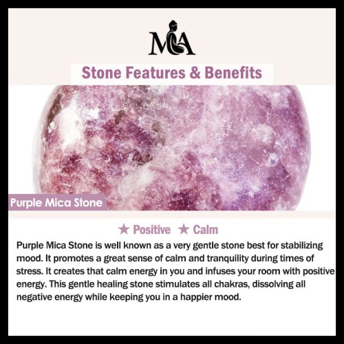 Sterling Silver Gold Purple Mica Stone Necklace Set Sterling Silver Gold Purple Mica Stone Necklace Set
