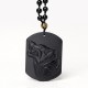 Black Obsidian Wolf Purification Necklace Pendant
