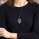 Green Jade Nine-Tailed Fox Luck Pendant