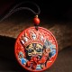 Zakiram Goddess Wealth Painted Cinnabar Necklace Pendant Zakiram Goddess Wealth Painted Cinnabar Necklace Pendant
