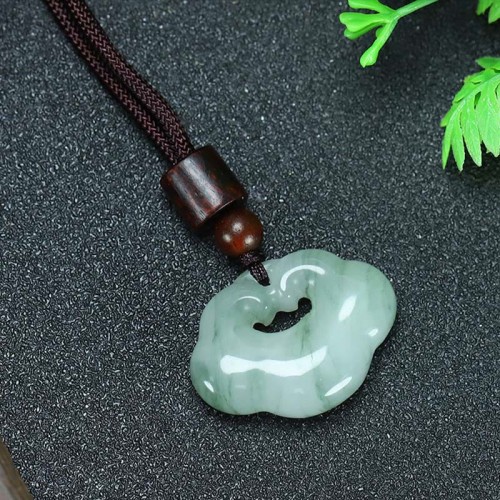 Tianshan Jade Golden Silk Abundance Necklace Pendant