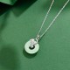 Hetian Jade Bamboo Leaf Prosperity Necklace Pendant
