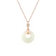 925 Silver Hetian White Jade Coin Flower Necklace 925 Silver Hetian White Jade Coin Flower Necklace