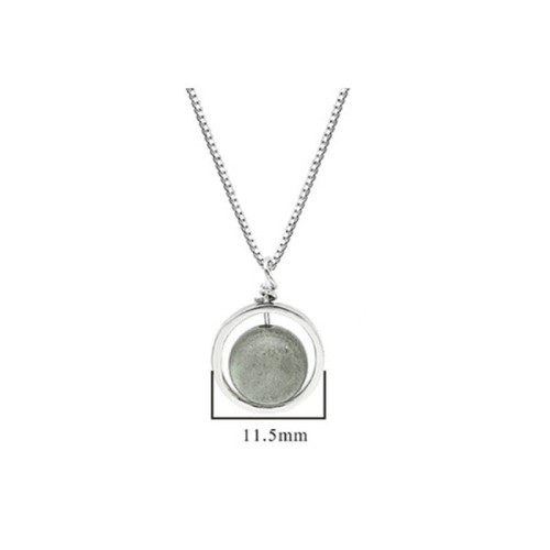 925 Silver Moonstone Love Planet Necklace Pendant 925 Silver Moonstone Love Planet Necklace Pendant